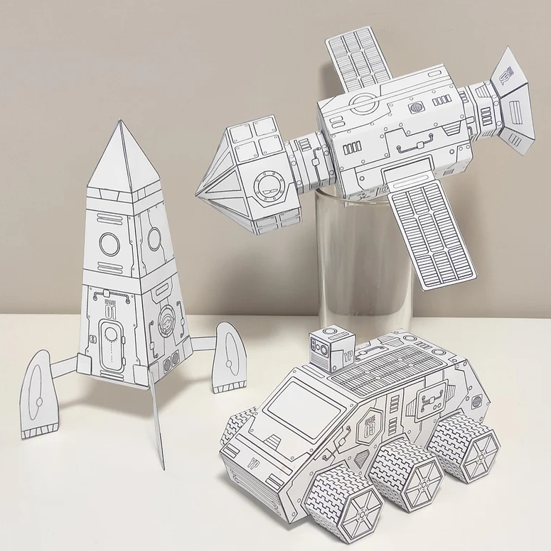 Space Station Craft and Printable Activity for Kids