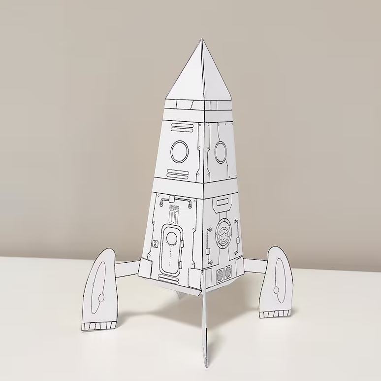 Space Station Craft and Printable Activity for Kids